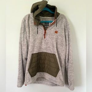 LARGE Billabong Badger Adventure Fleece Pullover Hoodie